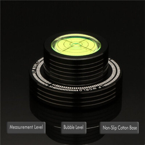 Vinyl Clamp LP Disc Stabilizer 50Hz Record Weight Stabilizer with Turntable Level and Strobe Scale for Phonograp Silver 1