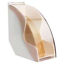 Coffee Filter Paper Holder with Acrylic Lid Cone Coffee Filters Napkins Dispenser Shelf Container White