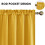 Conjunto de cortinas blackout amarelas com isolamento térmico, 132 x 137 cm (52 x 54 polegadas) 5