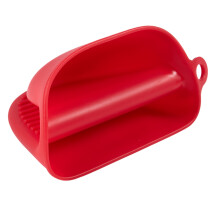 Gants En Silicone Gants À Doigts Isolés Au Four pour La Chaleur Pince Antidérapant Au Micro-Ondes De Cuisson Support De Poêle (Rouge)