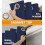 Cortinas térmicas blackout azul marinho 42x48 polegadas, 2 painéis 3