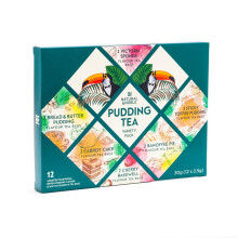 Pudding Flavour Tea Variety Pack | 6 Delicious Flavours (12 bags) including Victoria Sponge, Banoffee, Cherry Bakewell & More
