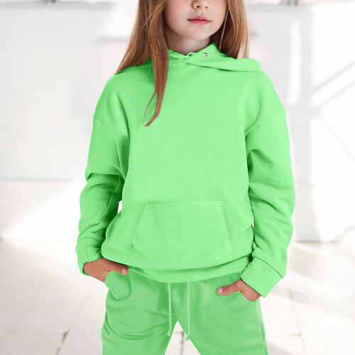 Conjunto de moletom infantil com capuz e calça para crianças pequenas e 1