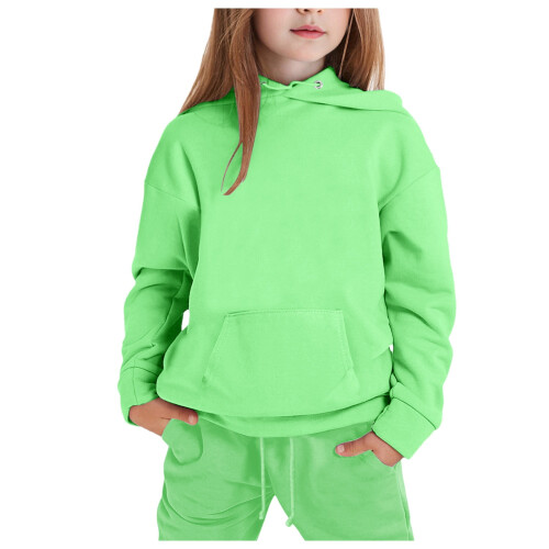 Conjunto de moletom infantil com capuz e calça para crianças pequenas e 2