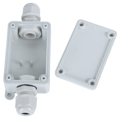 White Electric Metal Box Waterproof Outdoor 2 Count