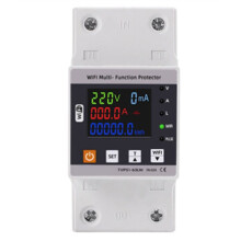 63A TUYA WiFi Earth Leakage over Under Voltage Protector Relay Circuit Breaker Power KWh Meter