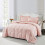Down Alternative Comforter Set Reversible Pink King 3pc 7