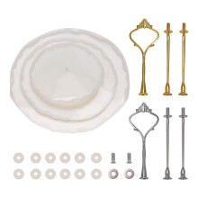 Stampi nel Resina con Supporto per Torta un 3 Livelli, Stampo nel Silicone per Vassoi, Stampo per Colata nel Silicone per Vassoio per Piastra Diy