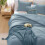 King Comforter Set Dusty Blue 3-Piece Prewashed Lightweight 6