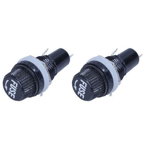 2pcs 12mm Thread with Welding Panel Mount Fuses Holder Socket for Fuses 5X20mm