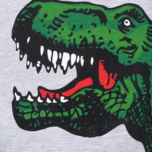 Completo pigiama in cotone per bambini con dinosauri, 2 pezzi 2