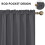 Cortinas Blackout Cinza Escuro, 2 Painéis, 60x36 Polegadas, com Bolso para Varão 3