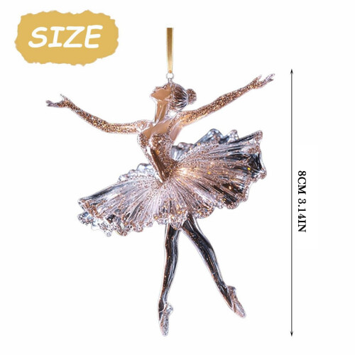 Ballerina Julepynt Akryl 3,5 tommer 2