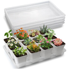 5 Pack 17"X11" Clear Seed Trays Heavy Duty Plastic Nursery Seedling Trays Transparent Fo Seed Propagation