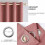 Cortinas de linho blackout rosa-pó, 52x72 polegadas, 2 painéis. 4