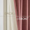 Cortinas de linho blackout rosa-pó, 52x72 polegadas, 2 painéis. 6