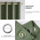 Cortinas blackout de linho verde-oliva 42x63 polegadas (2 painéis) 4