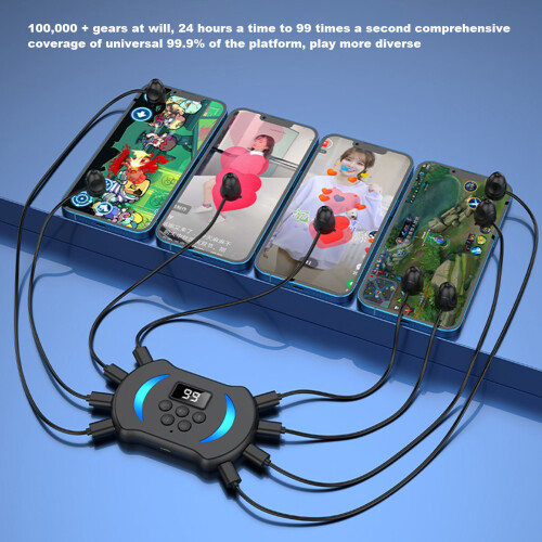 Clicker Mobile Phone Screen Automatic Clicker Mute Connector Physical Simulation Finger Click Device-A 2