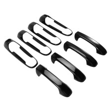Car Door Handle Cover Exterior Door Handle Trim for Ram 1500 2017-2010 Glossy Black