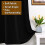 Cortinas Blackout Pretas com Isolamento Térmico 42x63 polegadas 4
