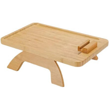 Sofa Clip Side Table for Wide Couches Arm, Foldable Couch Tray with 360 Rotating Phone Holder for Eating/Drinks