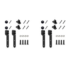20Pcs 0.63Inch-0.78Inch Carbon Steel Cabinet Sliding Door Barn Hardware Kit Sliding Door Bezel Hanging Rail Slides