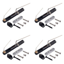 4X Kit Ponti per Barra Tonda Senza Testa In Nichel Nero A 5 Corde Accessori per Basso per Chitarra