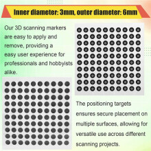 1000 Points 3D Scanning Mark Points Hand-Held 3D Scanner Reflects the Target Point Inside 3 Outside 6mm for Metal Parts