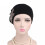 Bonnet turban en velours avec fleur perlée (1 pièce) 5