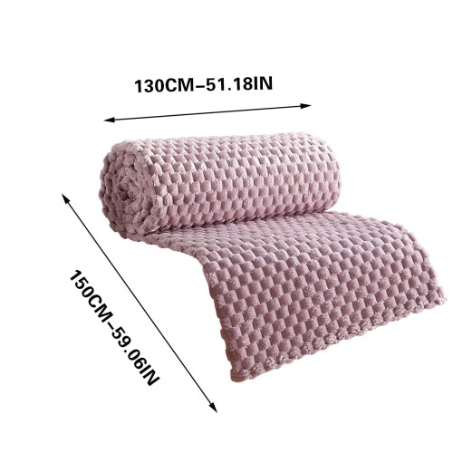 Fleece Throw Blanket Purple 59x51 Inch 2