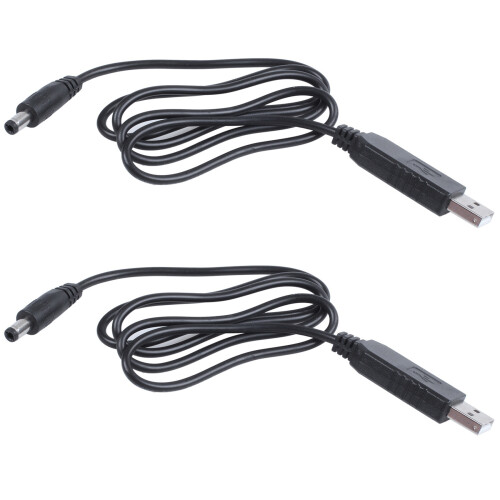 2X USB  5V a  12V 2.1mm X 5.5mm Modulo convertidor CC barril enchufe macho conector Enchufe del cable