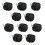 10Pcs 6mm Threaded Stem 40mm Dual Wheel Rotatable Caster Black 1