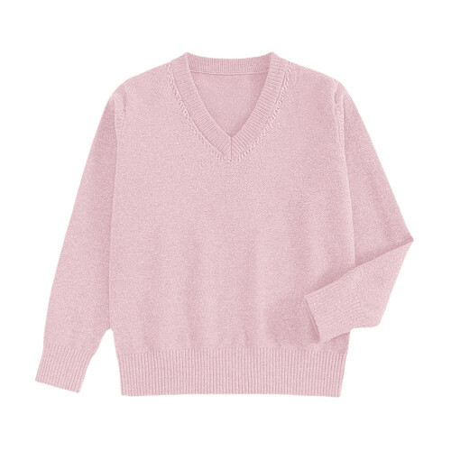 Damen-Strickpullover mit Rollkragen, rosa, Größe M 1