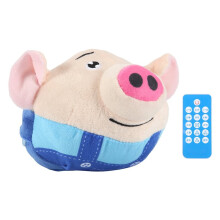 Active Moving Pet Plush Interactive Dog Toys, Moving Dog Toy, Washable Cartoon Pig Plush Sound Electronic Dog Toy A