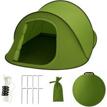 Tenda da Spiaggia Auto-Installante Pop-Up per 1-2 Persone Campeggio Verde — tenda campeggio, tenda con zanzariera