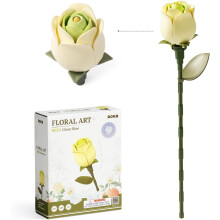 Costruzioni a Blocchi Set di Blocchi 3D Fiore Rosa Verde 37 Pezzi — fiori rokr, puzzle adulti, regalo lei
