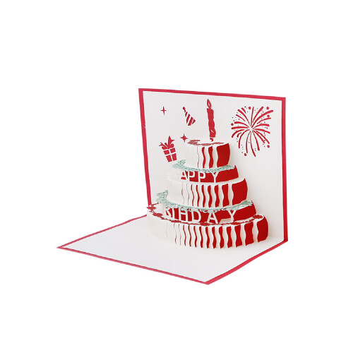 Carte d'anniversaire 3D pop-up avec enveloppe 2