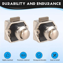 20Pcs Car Push Lock RV Caravan Boat Motor Home Cabinet Drawer Button Locks Furniture Door Lock Hardware