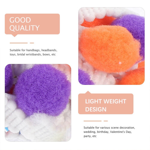 Ruban à franges et pompons en polyester, 8 pièces 2