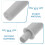 Kastdeur softclose stootbumpers grijs POM set 8