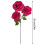 Rosa artificial em formato de coração, vermelha, 45 cm (18 polegadas), 1 peça. 3