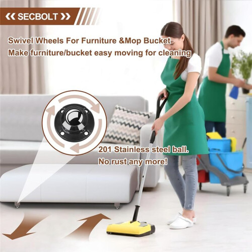 Updated Self Adhesive Caster Wheels 4 Pack, 201 Stainless Steel Stick  Wheels