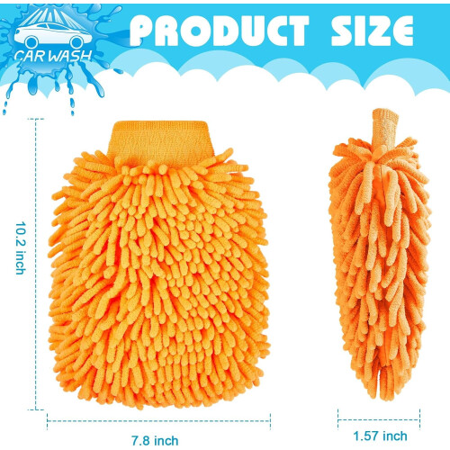 Biltvättvante Chenille Microfiber 12 st 7,48 x 10,24 tum 1