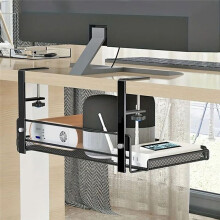 Under Desk Cable Management Tray, Workstation Storage, Metal Cable Tray Basket,Standing Desk for Office and Home Style 2