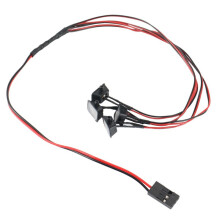 2X 4 LED Leuchten Quadratische Runde Scheinwerfer für 1/24 RC Crawler Auto Axial SCX24 90081 AXI00002 Upgrade Teile, Quadratisch