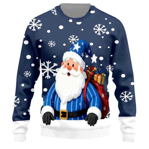 Pull de Noël moche pour homme, col rond, manches longues 2