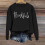 Damen-Pullover-Sweatshirt mit Print, langärmelig, Rundhalsausschnitt 2