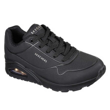 (8 UK, Black) Skechers Womens/Ladies Uno Stand On Air Wedge Trainers