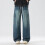 Calça jeans masculina clássica de cinco bolsos, corte regular. 2