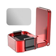Base de Fixation Magnétique à Dégagement Rapide pour Pocket 4 1/4" Support Photographique à Vis Extensible pour Pocket 3 Rouge